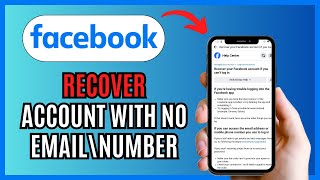 How to Recover Facebook Account Without Email or Phone Number 2024 [upl. by Yelir]