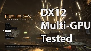 Deus Ex Mankind Divided DX12 multiGPU Tested  RX 480 vs GTX 1060 [upl. by Deuno]