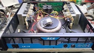 ACE LX10 POWER AMPLIFIER HALOS UBOS SIRA LAHAT NG MGA PYESA PAANU AYUSIN O GAWIN [upl. by Ik526]