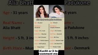 Deepika Padukone vs Alia Bhatt  kalki ad 928  actress information tranding reels shorts video [upl. by Rance474]