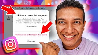 Así Logré Eliminar Mi Cuenta De Instagram En Solo 2 Minutos [upl. by Haeli]