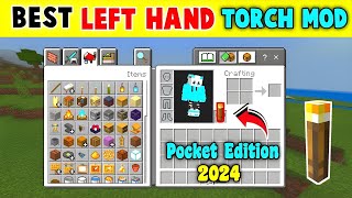 Left Hand Torch Mod For Minecraft Pe 121 100 WORKING  Dynamic light Mcpe [upl. by Kristel]