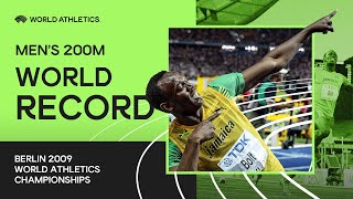 World Record  Mens 200m Final  World Athletics Championships Berlin 2009 [upl. by Sivert]