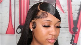 Very Detailed Side Part Swoop Frontal Wig Install Ft Isee Hair [upl. by Leima390]