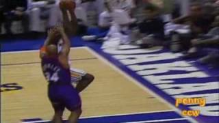 Chris Webber Famous BehindtheBack Dunks over Charles Barkley Vintage NBA [upl. by Perle857]