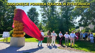 Odsłonięcie pomnika sękacza w Żytkiejmach powiat gołdapski [upl. by Ydnor]