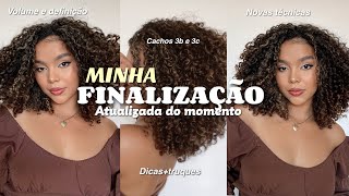 Minha finalização atualizada definição e volume  dicas  truques cachos 3b e 3c🤍 [upl. by Dibri792]