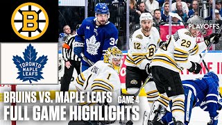 1st Round Boston Bruins vs Toronto Maple Leafs Game 4  Full Game Highlights [upl. by Reiter716]