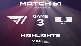 Highlights T1 vs DK  Game 3  Tuần 7 Ngày 1  LCK Mùa Hè 2024 [upl. by Ttoile]