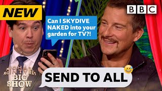 Survival expert Bear Grylls hilariously REVEALING Send To All  Michael McIntyres Big Show  BBC [upl. by Gardiner]