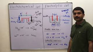 312Difference between Electrochemical and Electrolytic cell class 12th electrochemistry [upl. by Dorcas]