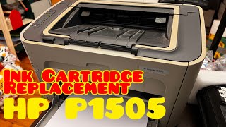 How to Replace Ink Cartridge on HP P1505 laser printer [upl. by Aihgn710]