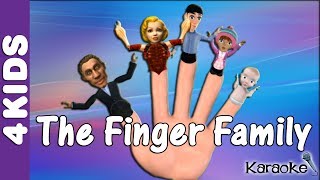 The Finger Family Nursery Rhymes  Karaoke  JUNIORS TOONS [upl. by Yanej]