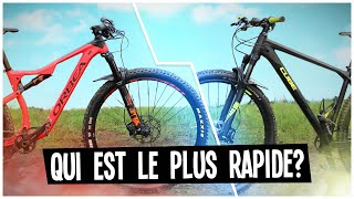 Quel vtt est le plus rapide   Full suspendu vs Semirigide 🏁🏁 [upl. by Brodie]