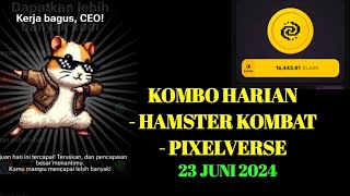 KOMBO HARIAN  HAMSTER KOMBAT  PIXEL VERSE❗ [upl. by Iveksarap]