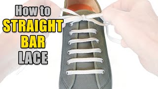 Straight Bar Lacing Tutorial – Professor Shoelace [upl. by Trebloc]