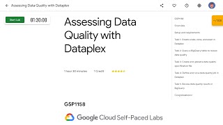 Assessing Data Quality with Dataplex GSP1158 [upl. by Inram311]