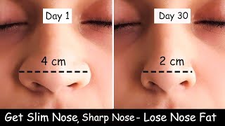 Lose Nose Fat  Get Slim Nose  Nose Reshaping Exercise  Nose Slimming  Sharp Nose  Nose Exercise [upl. by Eitsyrhc]