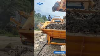 Producción de Agregados por AIMIX Planta Trituradora de Piedra Móvil [upl. by Au]