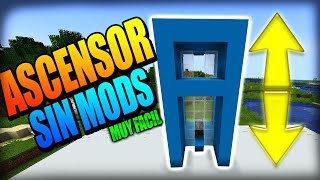 COMO HACER un ASCENSOR en MINECRAFT MUY FACIL SIN MODS [upl. by Florry]