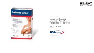 Leukomed Sorbact Dressing 10cm x 25cm Hospital Pack Pack of 20 76199 04 1920x1080 [upl. by Nalani127]