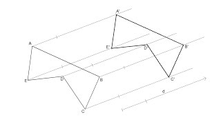 Traslación de una figura Transformaciones geométricas Igualdad [upl. by Cobby]