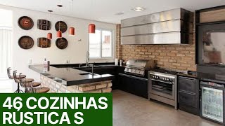 46 MODELOS E IDEIAS DE COZINHA RUSTICA PARA SUA INSPIRAÇÃO VOCÊ NUNCA VIU NADA ASSIM [upl. by Jemena]