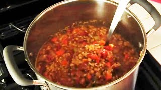 Vegan Recipe  Lentil Soup with Brown Rice [upl. by Boatwright791]