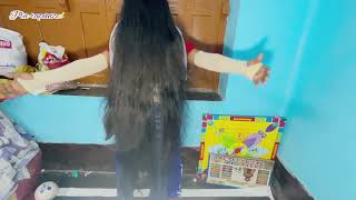 Thick Long Hair play by male  Indian Long Hair Model  Beautiful Hair [upl. by Nancey]