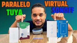 Como usar Dispositivos Tuya com Sonoff em Paralelo Virtual usando a plataforma Alexa [upl. by Kwon]