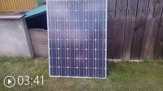 Solar panel 12v 180w photovoltaic cell Test mini solar power station [upl. by Grearson]