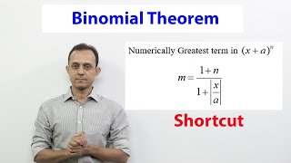 Binomial theorem Numerically Greatest Term Shortcut With example 35x11 when x15 [upl. by Phillida]