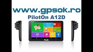 PilotOn A12D  navigatie GPS cu DVR pentru Camion TIR Autocar Autoturism [upl. by Gilemette]