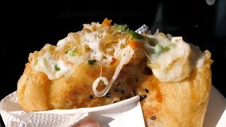 Cheese Vegetable Hotteok  Korean street food [upl. by Elitnahc]