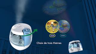 Humidificateur Vicks VUL575 Sweetdreams avec projecteur dimages [upl. by Itram576]