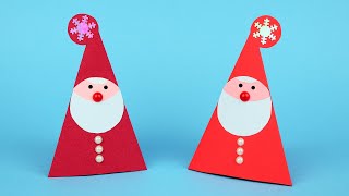 Babbo Natale di carta facilissimo  Lavoretti per Natale fai da te  DIY Papercraft [upl. by Nylloh]