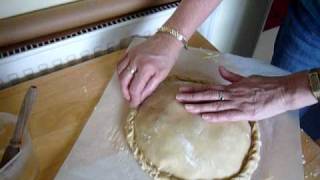 How to crimp the edges of pastry for a pie or in this case a galette [upl. by Nicolea389]