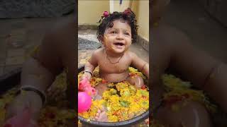 baby bath videobaby bath short video viral videobaby shortsbaby funny video shaarvisatpute2023 [upl. by Hayyim]