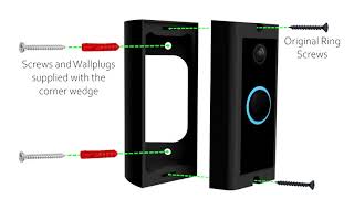 Ring Doorbell Wired 45 Degree Angle Corner Wedge Mount Installation Instructions [upl. by Ellac]