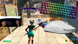 Razer Huntsman Mini ASMR 😍 Fortnite Gameplay Tilted Towers Zonewars Handcam [upl. by Bilac146]