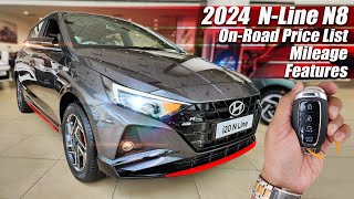 Hyundai i20 NLine 2024 Top Model On Road Price List Mileage Features [upl. by Lantz]