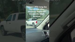 Almost 1 Mile Long Gas Station Line After Hurricane Helene Hit Graniteville South Carolina [upl. by Nyvar232]