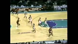 Scottie Pippen Dunks Over Alonzo Mourning [upl. by Lilak518]