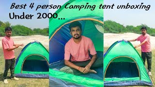 Best 4 person camping tent unboxing under 2000 camping campingtent unboxing review under2000rs [upl. by Yarahs170]