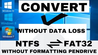 How To Convert NTFS To Fat32 System file In Windows 101178 [upl. by Emyaj]