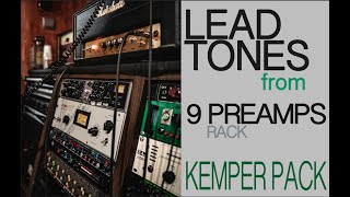 LEAD tones from 9 PREAMPS rack KEMPER pack  LIVE PLAY ROCK  MrT [upl. by Loginov]