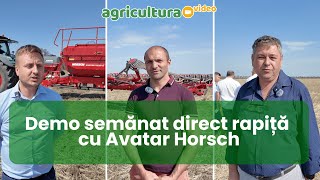 Prima provocare în sistemul notill este semănatul Demo cu semănătoarea Avatar Horsch [upl. by Geordie]