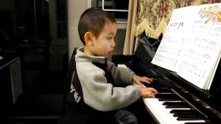 Bastien 3 the cancan piano 4 years 7 months old [upl. by Nagol]