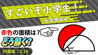 【面白い算数問題】どう解く？？中学受験 算数 平面図形 大宮開成中 [upl. by Telocin267]