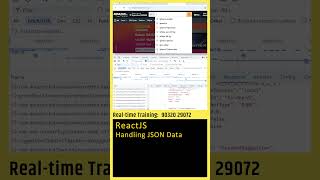 ReactJS Tutorial Handling JSON Data Web Development Frontend ReactJS in Telugu Frontend shorts [upl. by Akena]